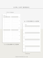 N107 | Checklist Bundle Template to Personalize Category