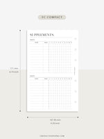 N121-6 | Vitamins & Supplements Tracker, Medication Log Template