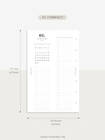 M118_2023 | 2023 Half-Page Calendar, Monthly Task list, Important Events Tracker