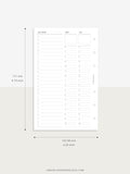 W112 | To-do List Type Weekly Schedule Planner Printable Inserts