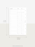 W112 | To-do List Type Weekly Schedule Planner Printable Inserts