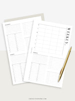 W117 | WO4P, Weekly 24-hour Schedule, To-do List Planner Template