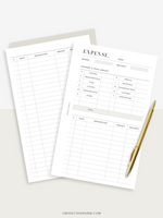 T126 | Expense Tracker in Budget, Spending Log Template