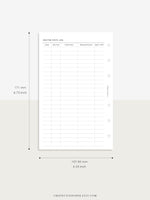 N113 | Personal Information & Medical Log Template