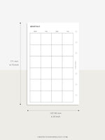 M101 | Basic Monthly Planner Printable Inserts for Minimalist