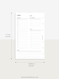 D107 | Printable Daily Schedule Planner Inserts Template