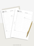 D111_C_2023 | 2023 Dated Daily Planner, Lined Layout, Day on a Page