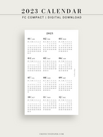 Y104_2023 | 2023 Calendar Planner Inserts Printable