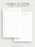 Y101 | 31 Days Yearly Planner Printable