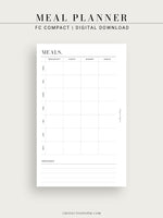 N121-4 | Meal Prep Plan Template, Groceries Shopping List