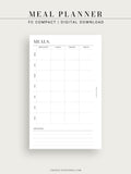 N121-4 | Meal Prep Plan Template, Groceries Shopping List