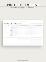 M115 | Monthly Project Timeline Template, Business Planner