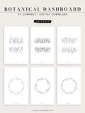 DA109 | Editable Title Dashboard & Cover Bundle, Botanical Template Printable