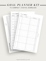 T101 | Goal Setting Planner Bundle Template for Business and Personal