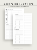 W117_2023 | 2023 Dated Weekly Planner, 24-hour Time Scheduler, WO4P
