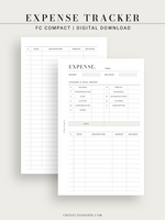 T126 | Expense Tracker in Budget, Spending Log Template