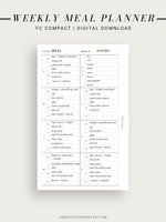 T108 | Weekly Meal Planner & Grocery Shopping List