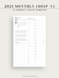 M113_V_2023 | 2023 Monthly Planner Printable (MO1P_Vertical)