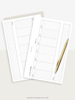 W102_H_2 | Horizontal Weekly Planner Printable