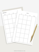 M101 | Basic Monthly Planner Printable Inserts for Minimalist