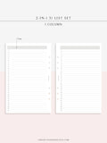 N114 | 31 List Set for Monthly Overview & Daily Tracker, Gratitude Journal