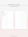 W108_01GX_WO2P_2023 | 2023 Dated Weekly Planner Inserts Printable Template