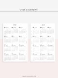 Y104_2023 | 2023 Calendar Planner Inserts Printable