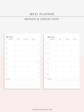 N121-4 | Meal Prep Plan Template, Groceries Shopping List