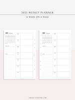 W108_01GX_WO1P_2023 | 2023 Dated Weekly Planner Inserts Printable Template