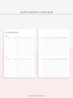 N121-6 | Vitamins & Supplements Tracker, Medication Log Template