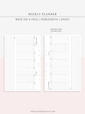 W102_H_2 | Horizontal Weekly Planner Printable