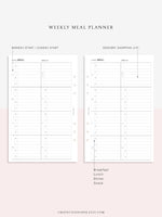 T108 | Weekly Meal Planner & Grocery Shopping List