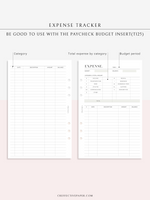 T126 | Expense Tracker in Budget, Spending Log Template