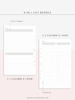 N107 | Checklist Bundle Template to Personalize Category