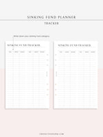 T124 | Sinking Fund Categories, Lists, Tracker Template