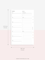 W101 | Week on a Page, Weekly Planner Printable Inserts Template