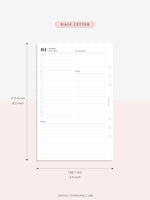D111_C_2023 | 2023 Dated Daily Planner, Lined Layout, Day on a Page