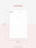 D111_C_2023 | 2023 Dated Daily Planner, Lined Layout, Day on a Page