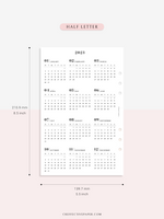 Y104_2023 | 2023 Calendar Planner Inserts Printable