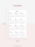 Y104_2023 | 2023 Calendar Planner Inserts Printable