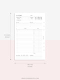 D108 | Daily Study Planner Inserts Printable Template