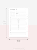 M108 | Monthly Overview, Month on a Page Printable Planner Inserts