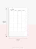 M110 | Minimal Monthly Planner Printable Inserts Template