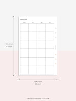M101 | Basic Monthly Planner Printable Inserts for Minimalist
