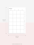 M101 | Basic Monthly Planner Printable Inserts for Minimalist