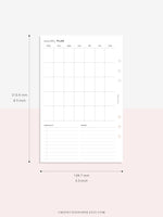 M112 | Month on a Page, Monthly Planner Printable Inserts