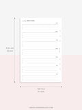 W103 | Minimal Weekly Gratitude Journal Printable Template Inserts