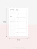 W108 | Week on a Page, Weekly Planner Printable Inserts Template