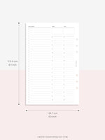 W112 | To-do List Type Weekly Schedule Planner Printable Inserts