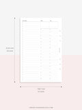 W112 | To-do List Type Weekly Schedule Planner Printable Inserts